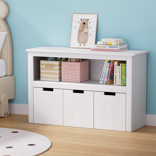 Kids Bookshelf 3 Drawers Storage Children Bookcase Toy