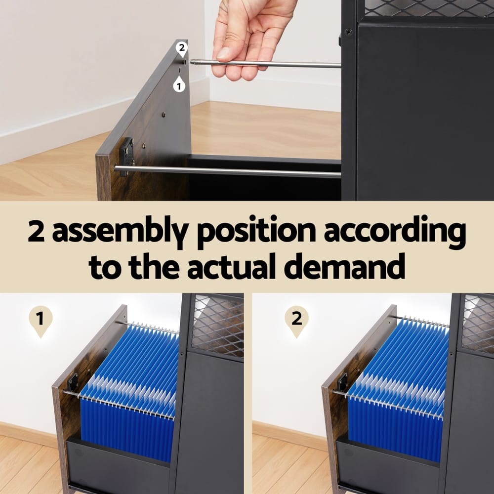 Filing Cabinet With Locking Drawers 42x44x64.5cm
