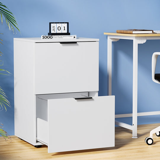 Filing Cabinet Files Organiser White 2 Drawer