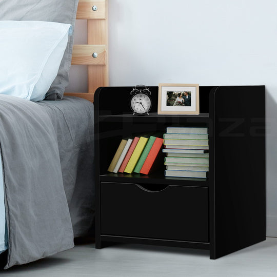 Bedside Table Drawer - Black