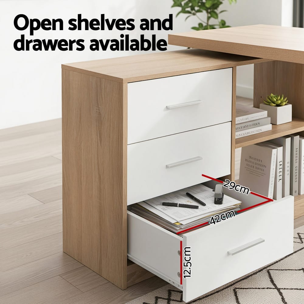 L Shape Computer Desk Storage king