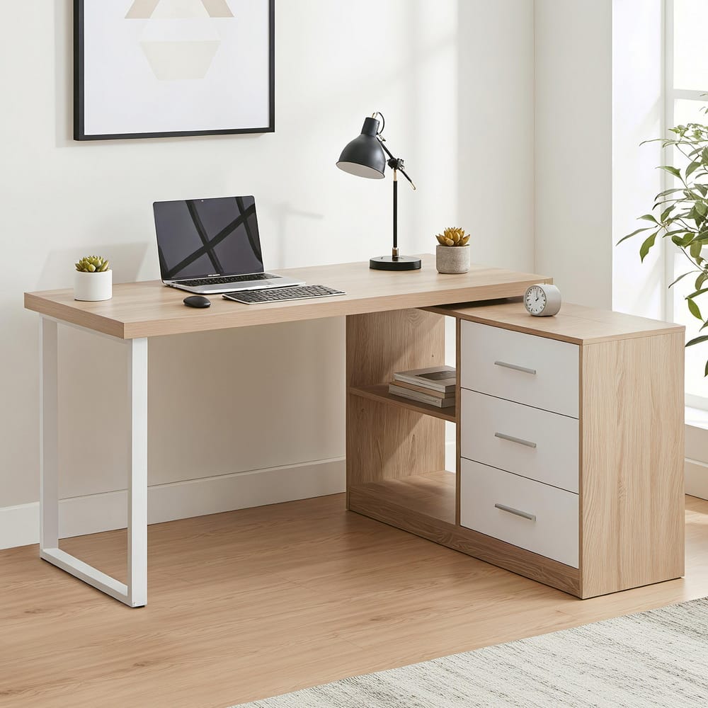 L Shape Computer Desk Storage king