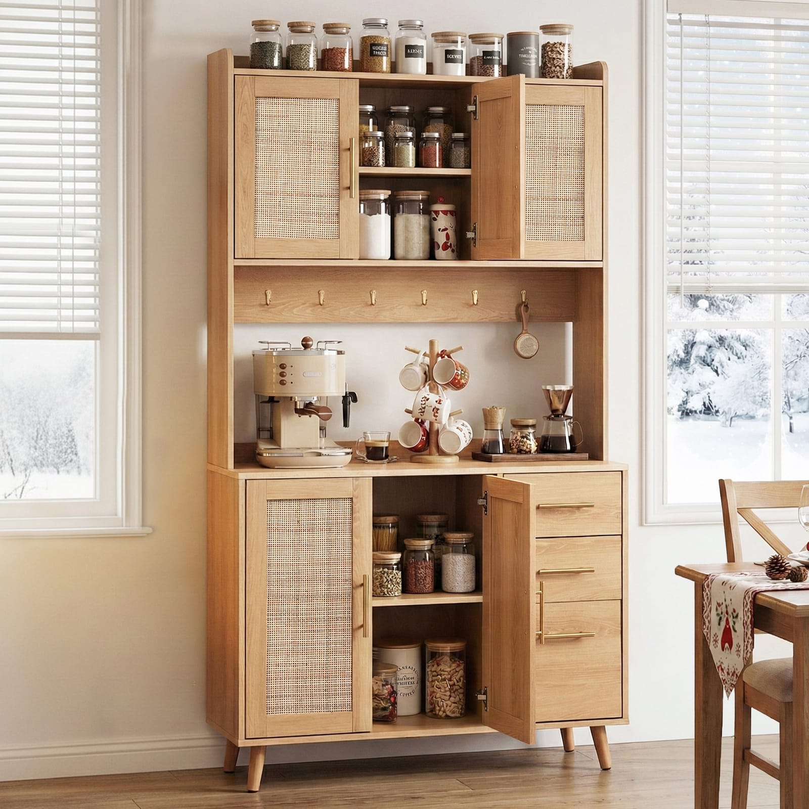 Buffet Sideboard Hutch Storage 100x40x180cm