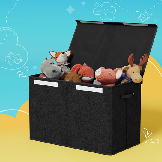 Large Toy Box Chest Storage with Flip-Top Lid Foldable