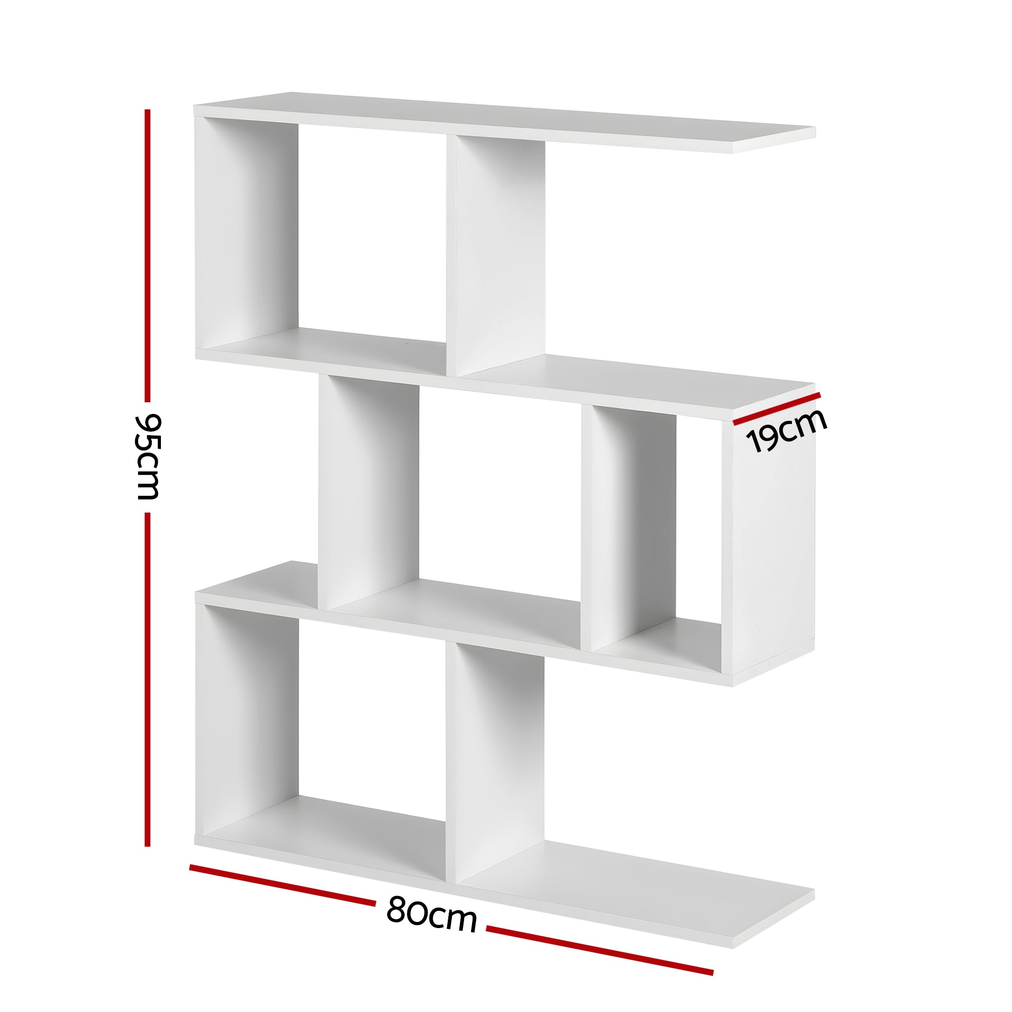 Artiss Floating Wall Shelf 3-Tier Bookshelf White | Simpledeals
