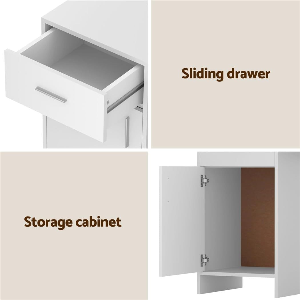Computer Desk Set White 100x60x74cm