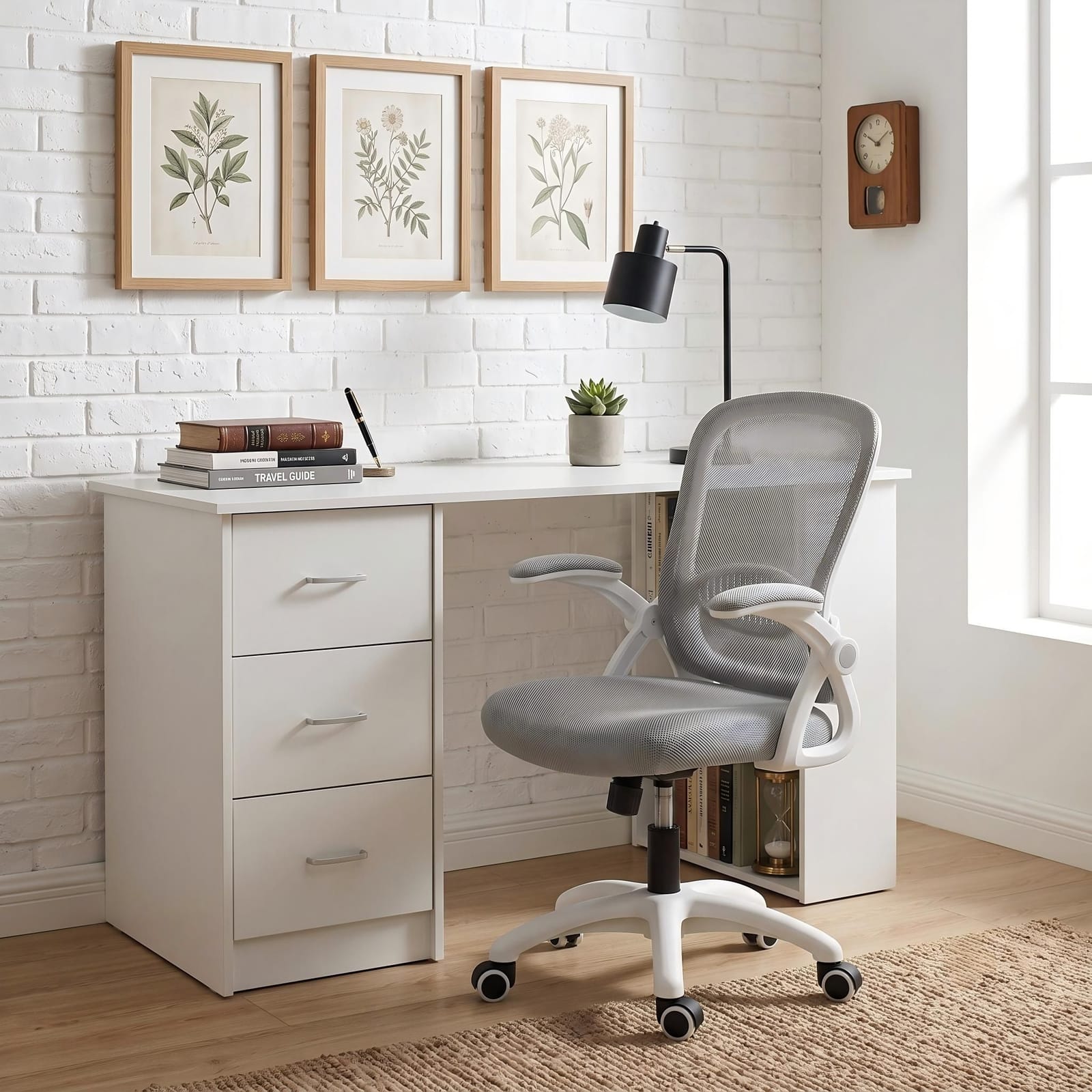 Computer Desk Set Ergonomic 120x49x75.5cm