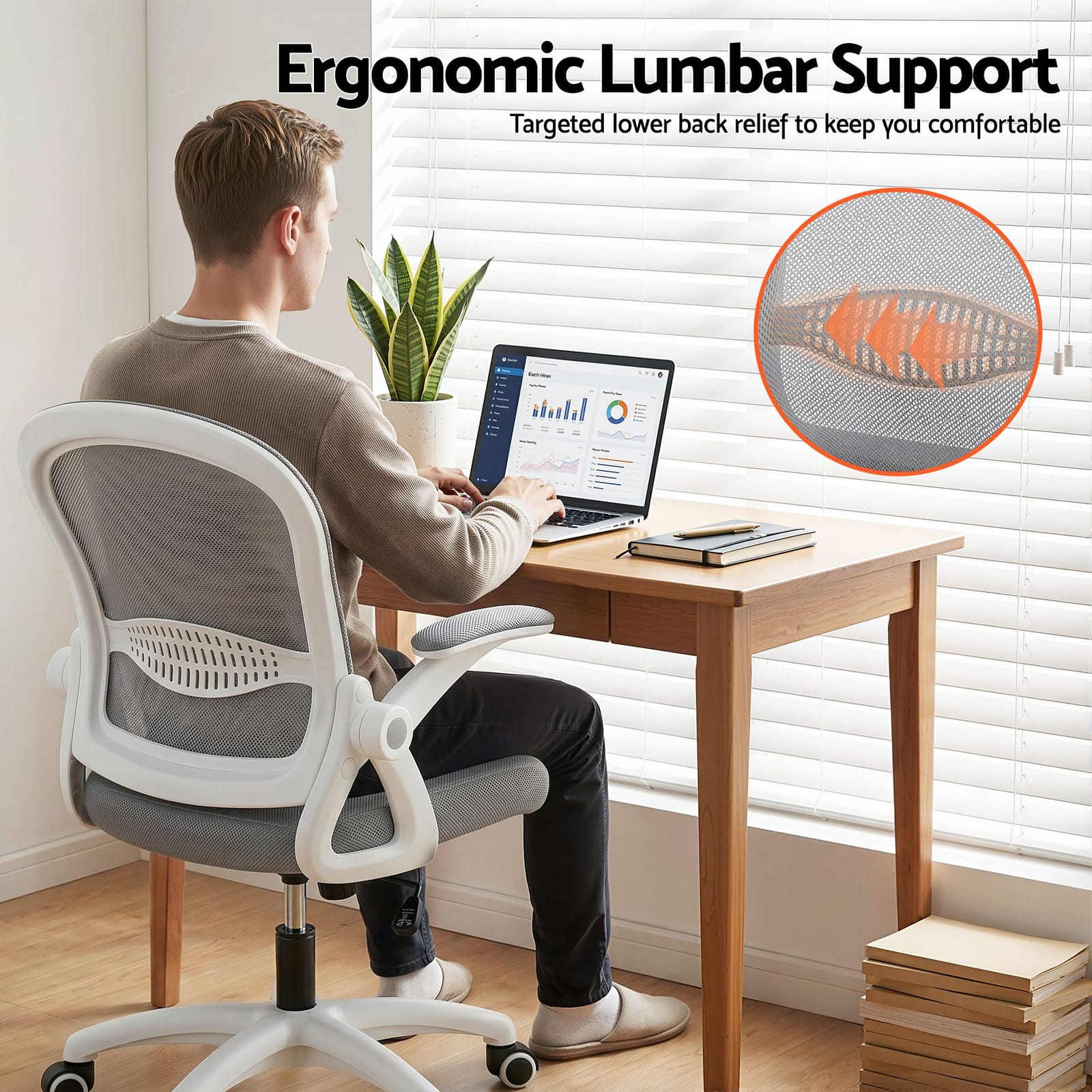 Computer Desk Set Ergonomic 120x49x75.5cm