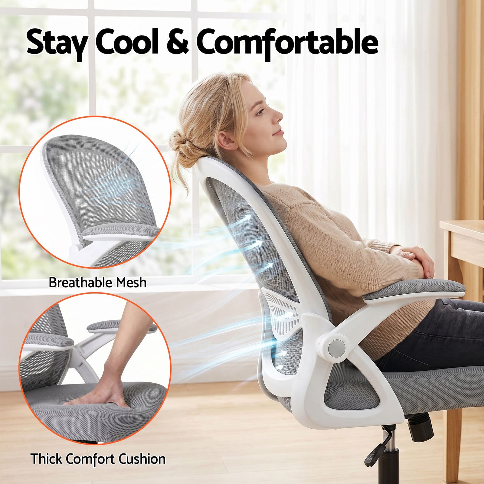 Computer Desk Set Ergonomic 120x49x75.5cm