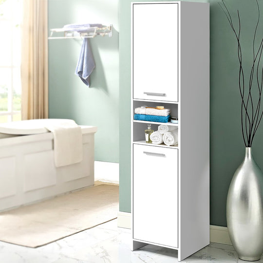 Bathroom Cabinet Storage 185cm White - Artiss Tallboy Toilet Laundry