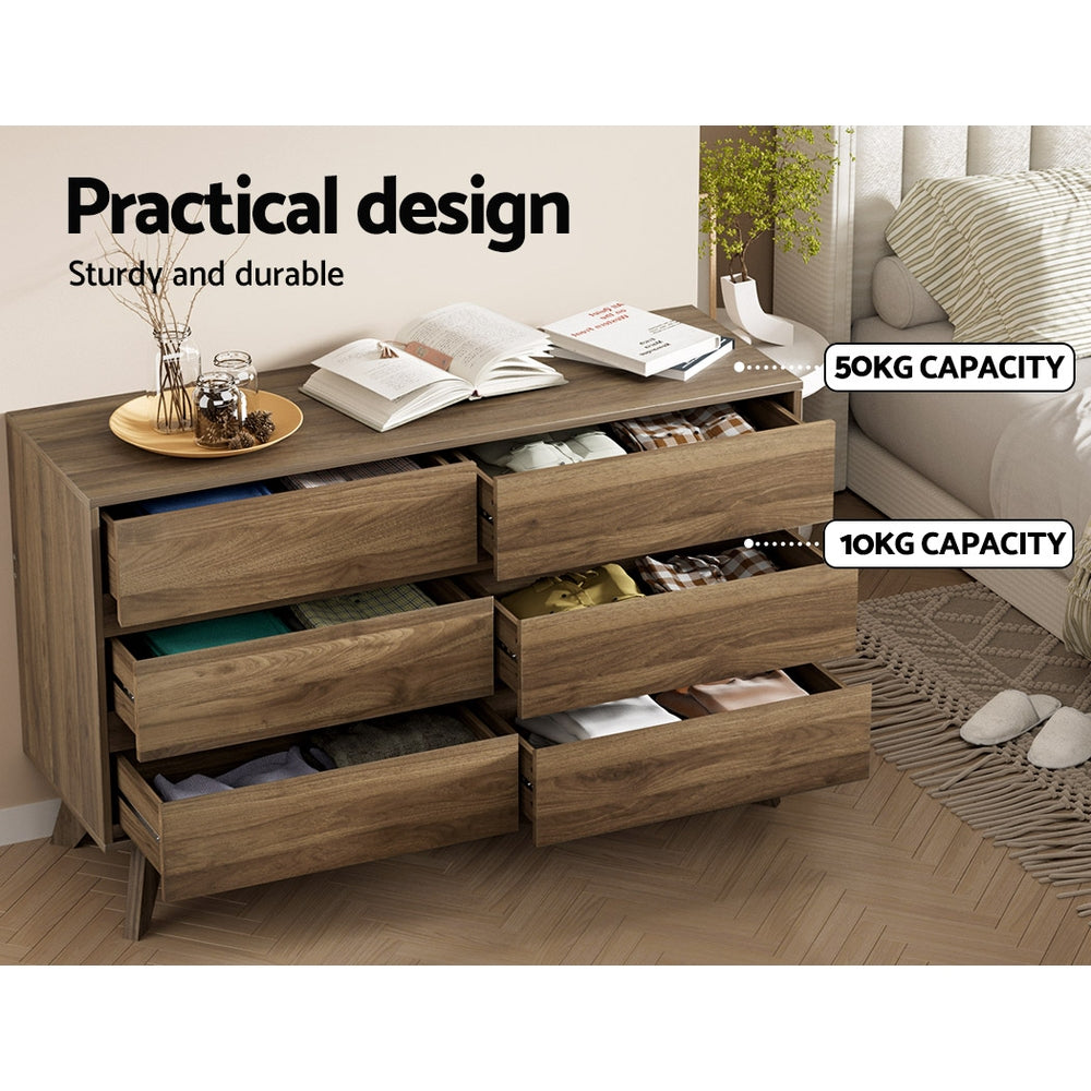 6 Chest Of Drawers Xavi Walnut