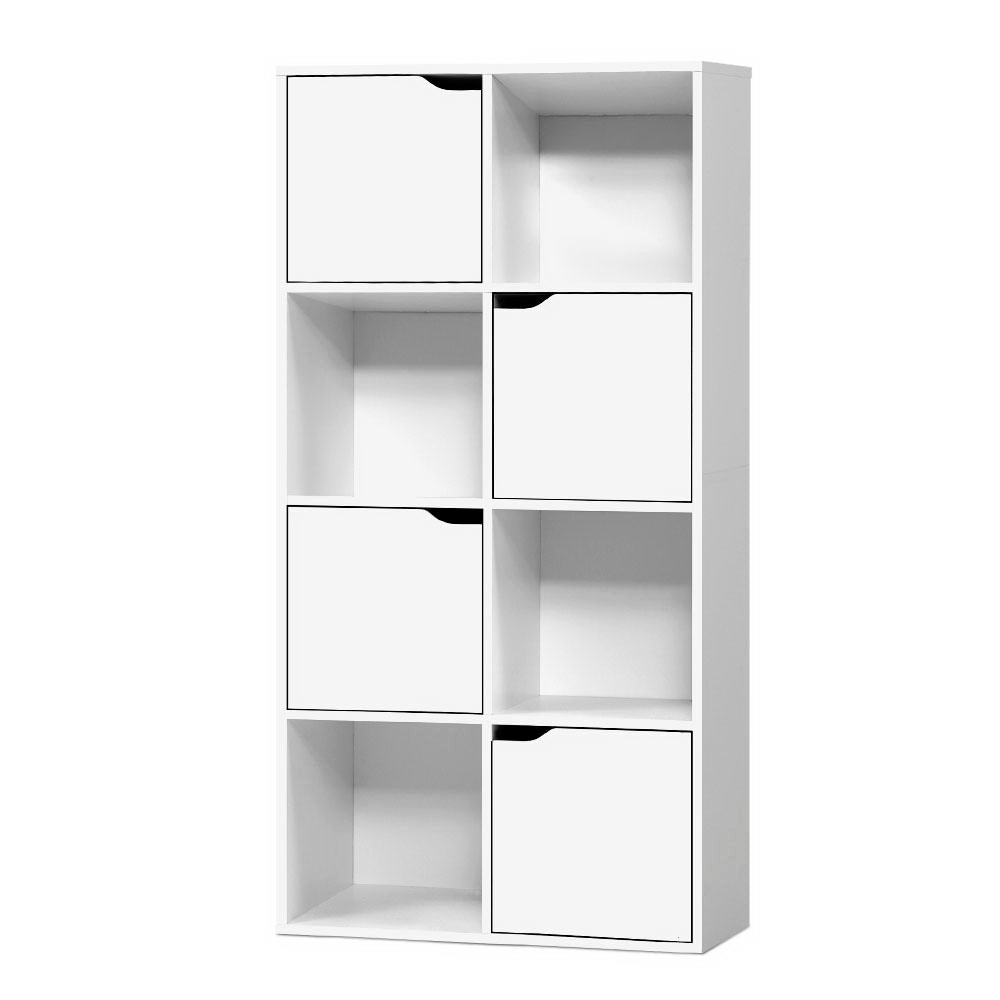8 Cube Shelf Bookshelf White Storage Organizer Display Rack Unit
