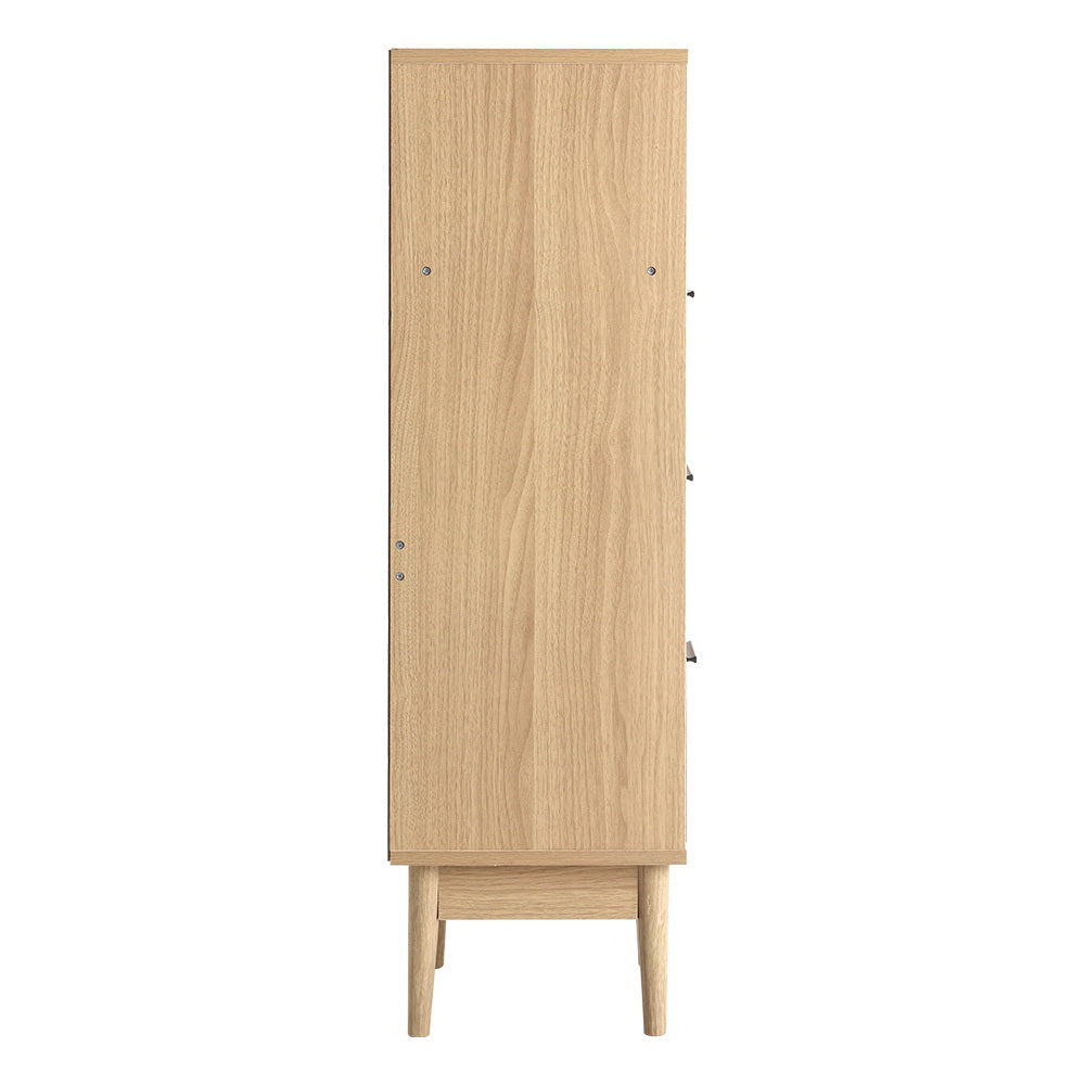 3 Chest Of Drawers With Shelf - Briony Oak