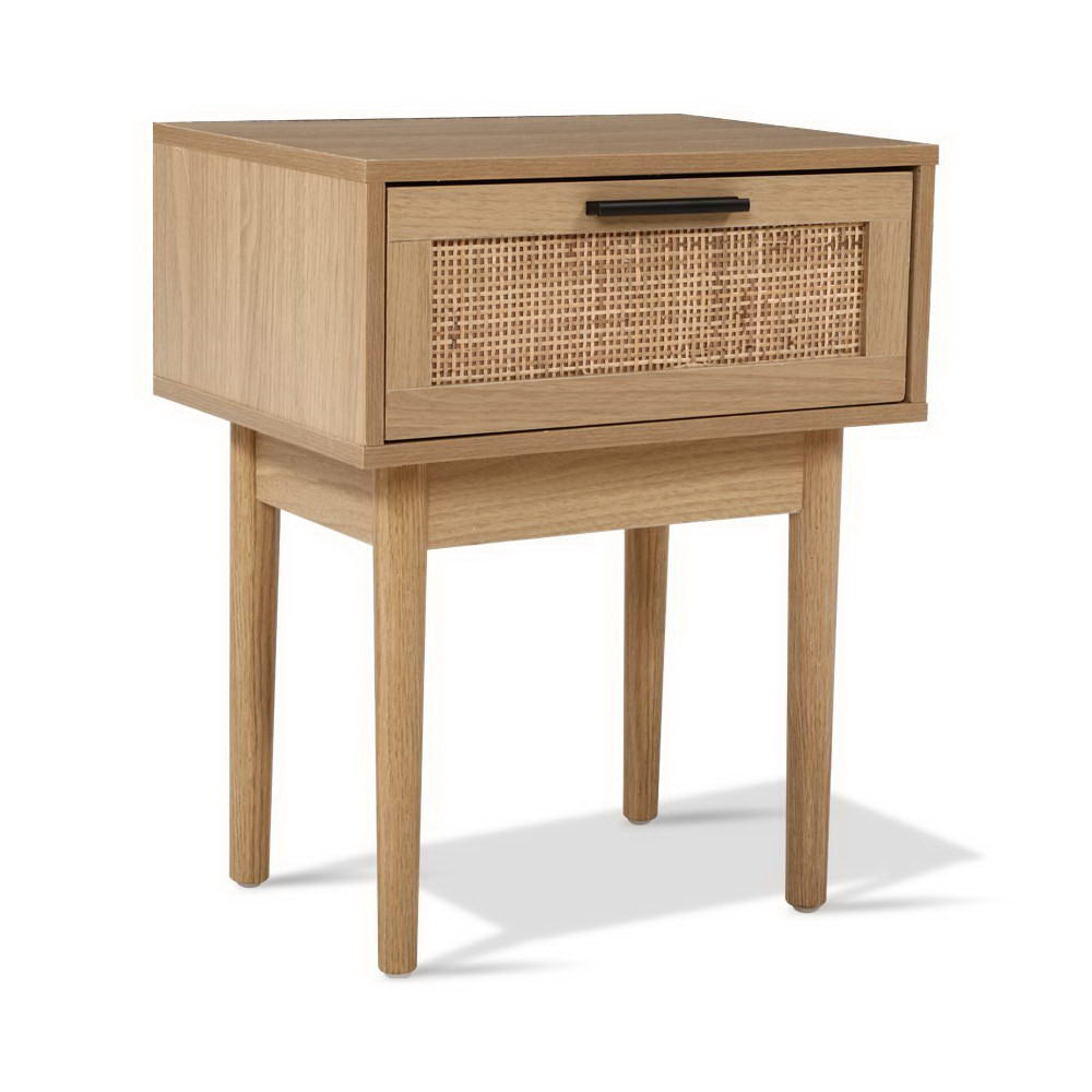 Elegant Rattan Bedside Table with Drawers | Bedside Tables