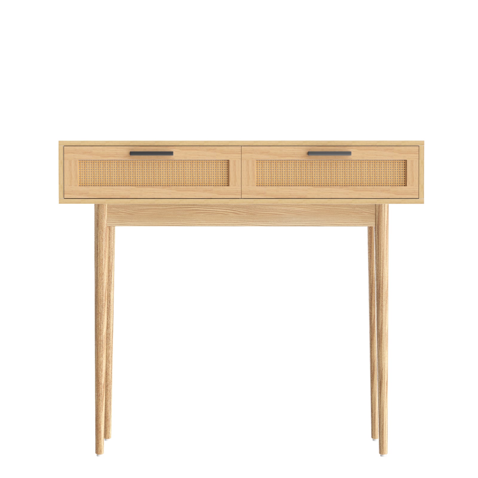 Rattan Console Table Drawer Storage Hallway Tables