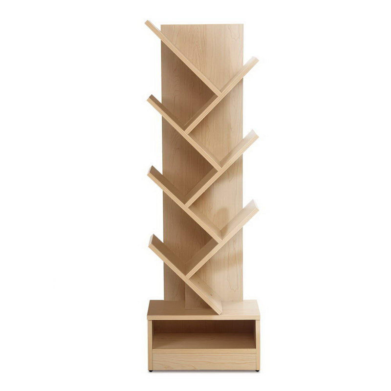 Tree Bookshelf 7 Tiers - Echo Oak - Artiss Display Shelf Shelf