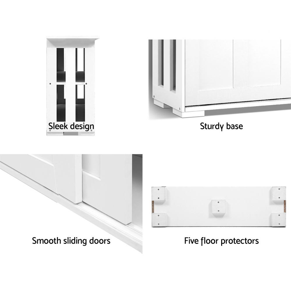 Buffet Sideboard Sliding Doors - Sera White | Buffets & Sideboards