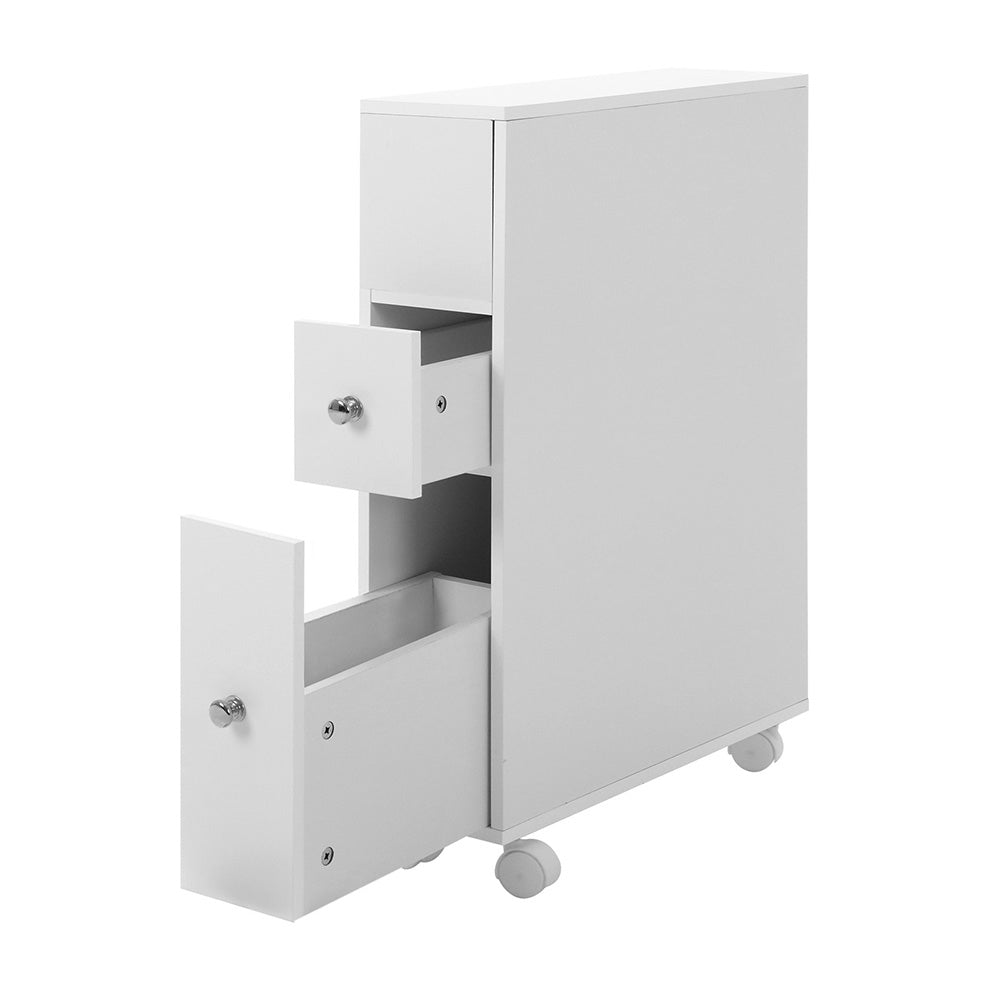 Bathroom Storage Toilet Cabinet Caddy Holder Drawer Basket With Wheels