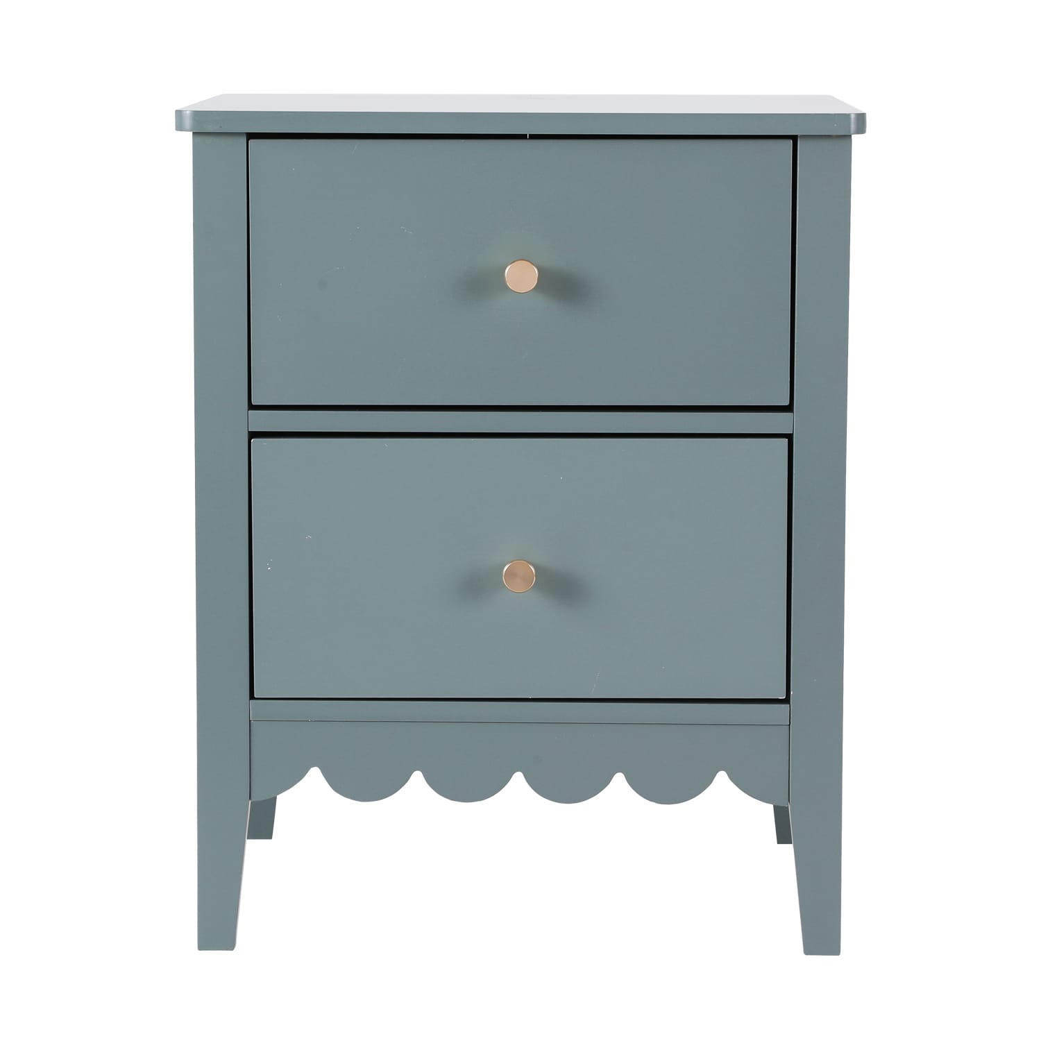 Bedside Table 2 Drawers Green 40x30x50cm