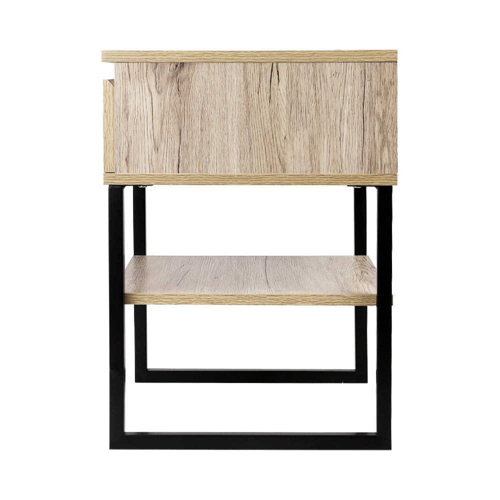 Bedside Table 1 Drawers with Shelf - CASEY