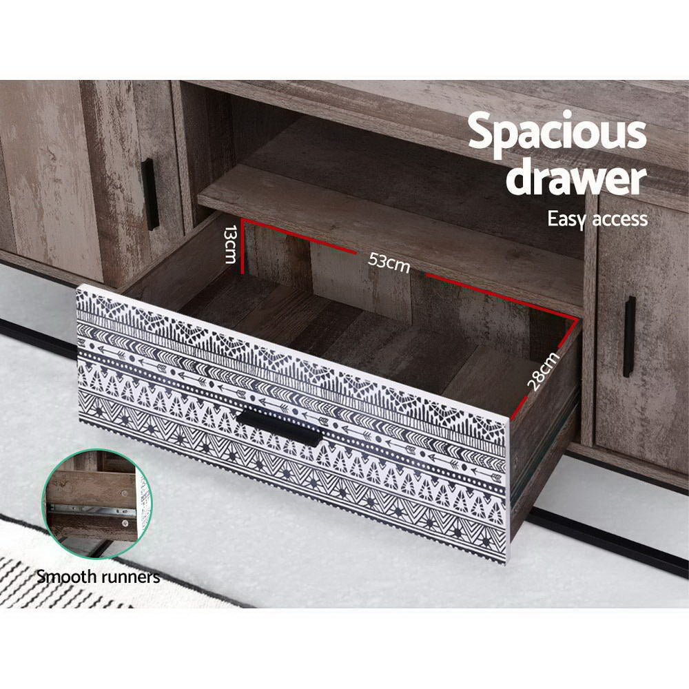 Tv Cabinet Entertainment Unit 180Cm Industrial