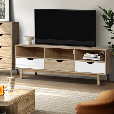Tv Cabinet Entertainment Unit Stand Wooden Storage