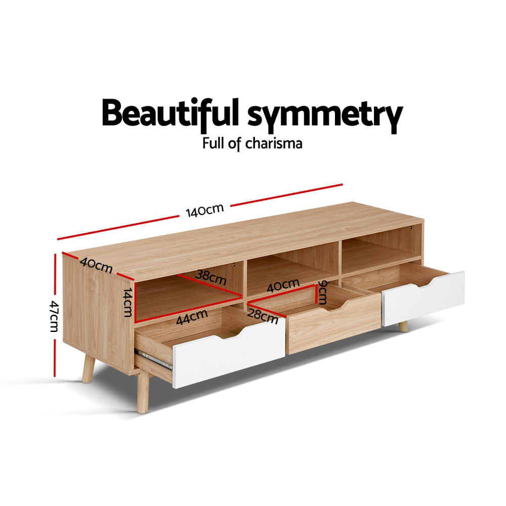 Tv Cabinet Entertainment Unit Stand Wooden Storage