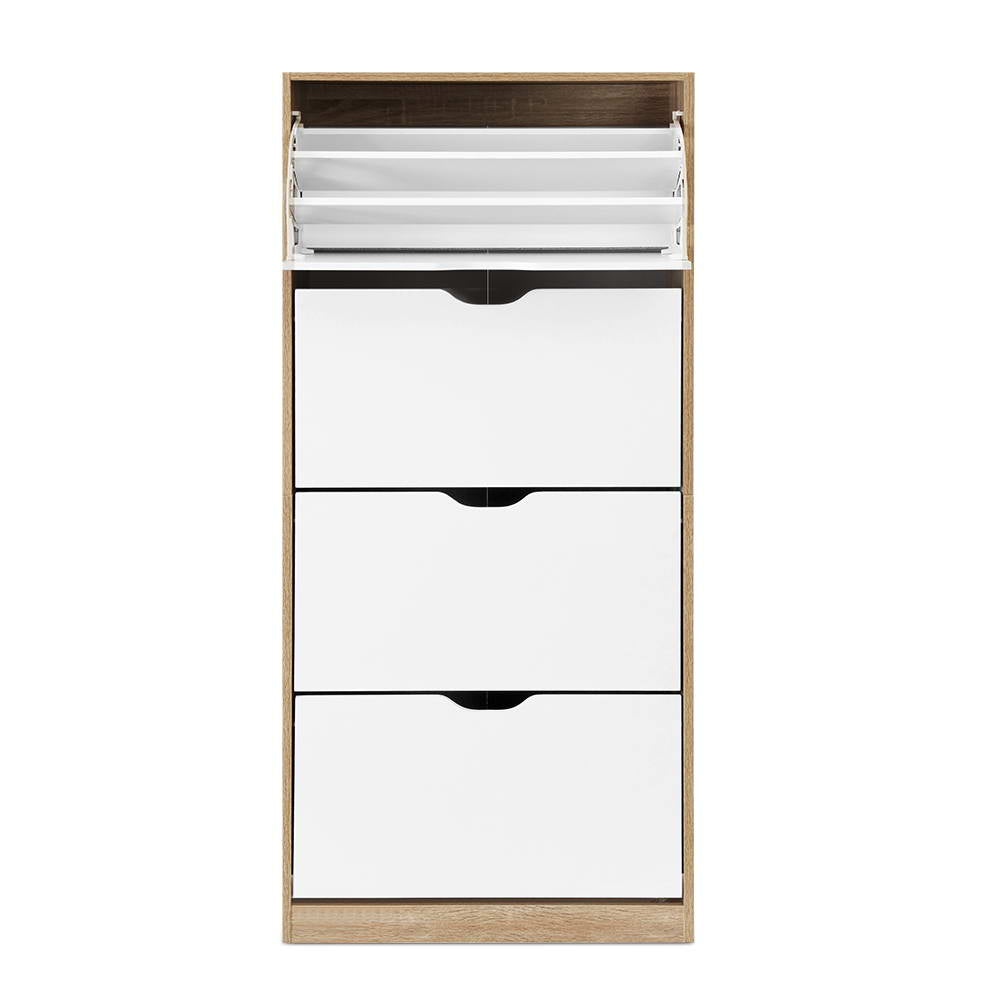 White Shoe Rack Cabinet 60 Pairs Storage Organizer Versatile