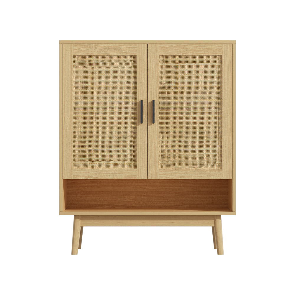 Stylish Rattan Shoe Rack Cabinet - 5-Tier