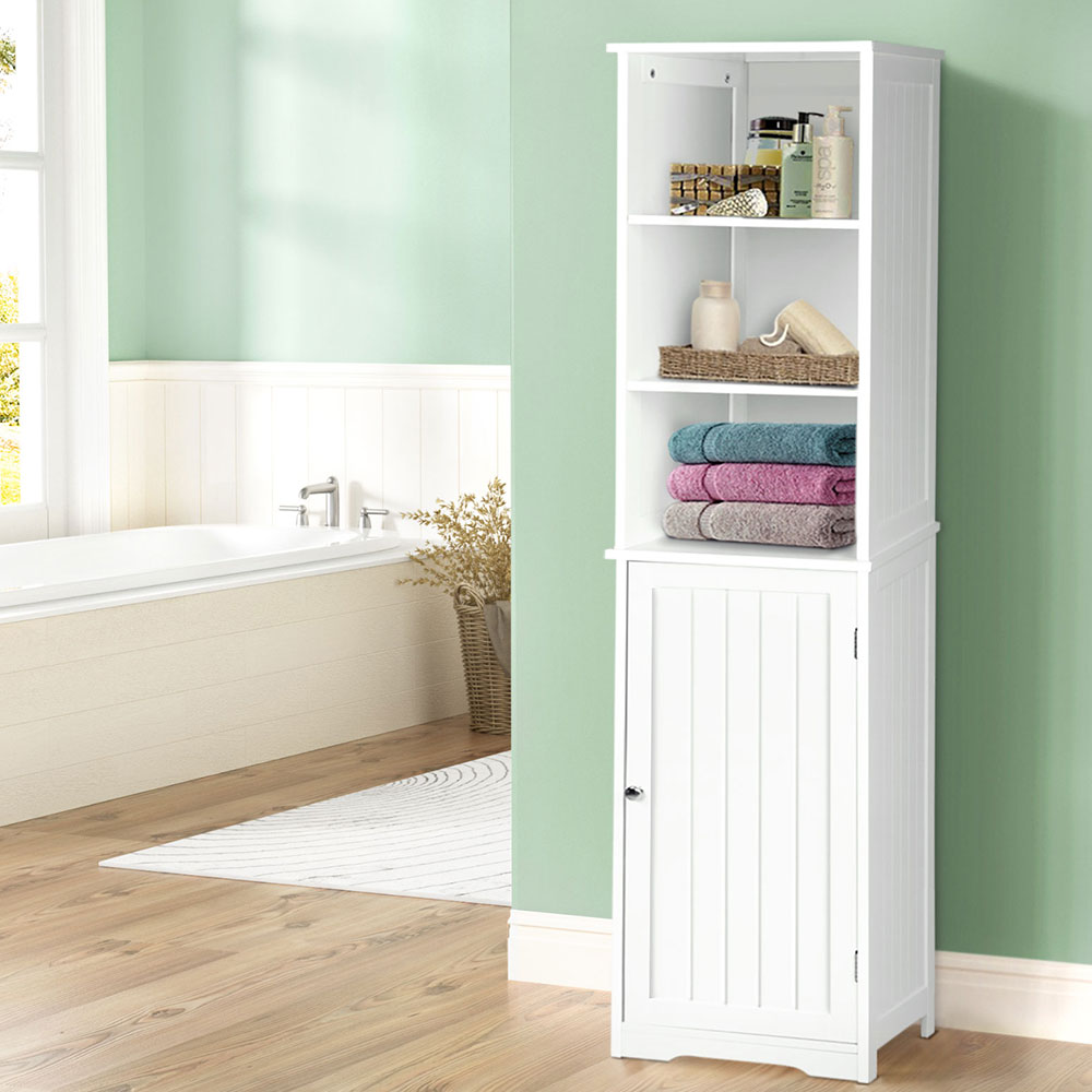 Bathroom Cabinet Storage 160cm White, Bathroom Cabinets, Cupboards & Storage