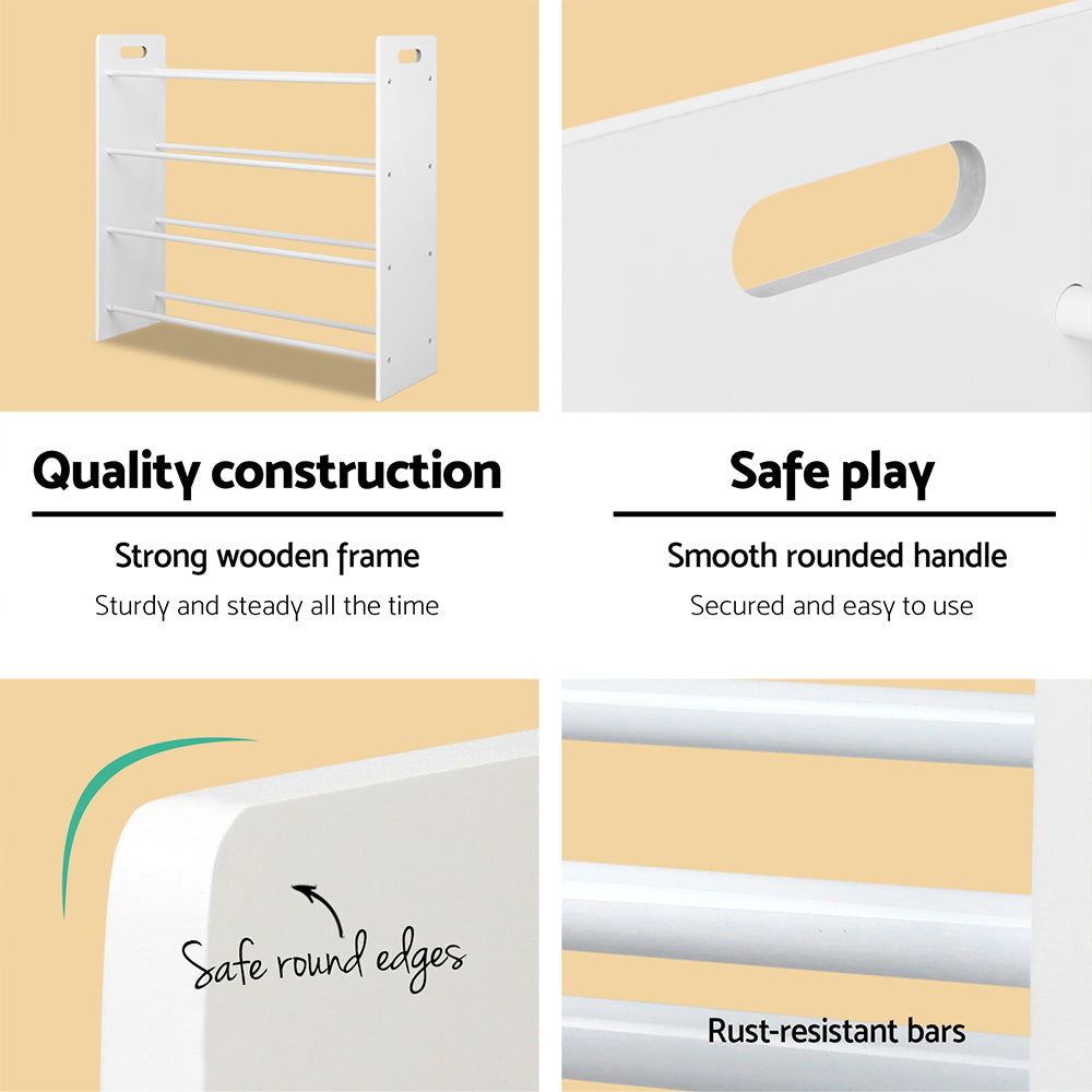 Kids Toy Box 12-Bin Bookshelf Organizer Children Storage Rack Unit