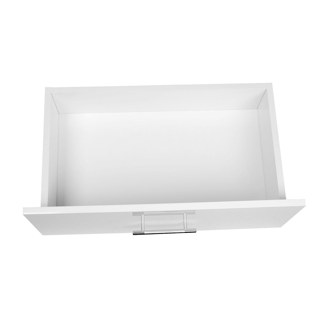 White High Gloss Bedside Table 2 Drawer Nightstand