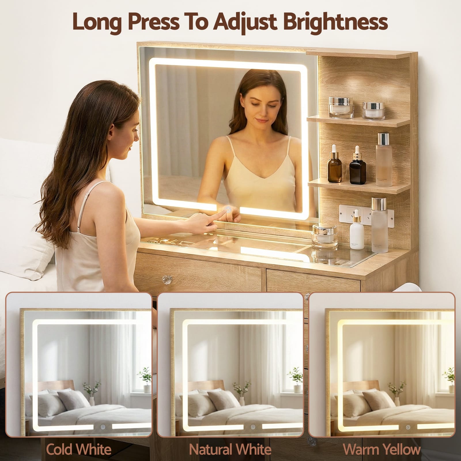 Dressing Table Vanity Set 104x43x140cm