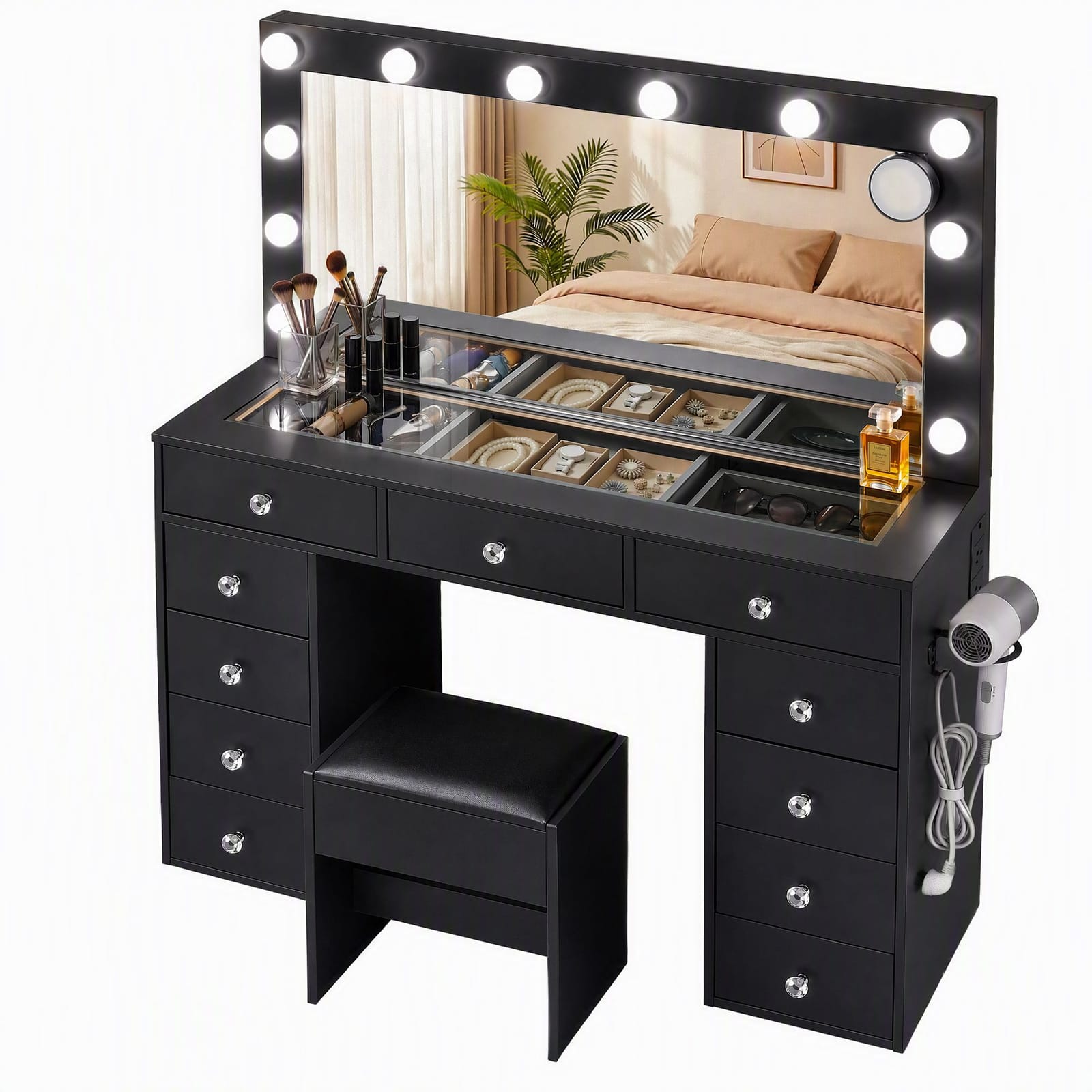 Dressing Table Vanity Set 120x35x142cm