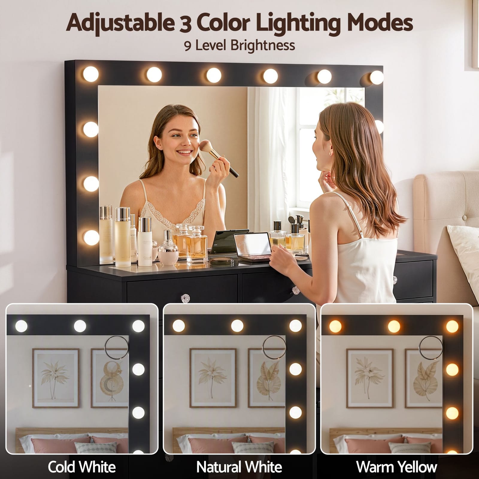 Dressing Table Vanity Set 120x35x142cm