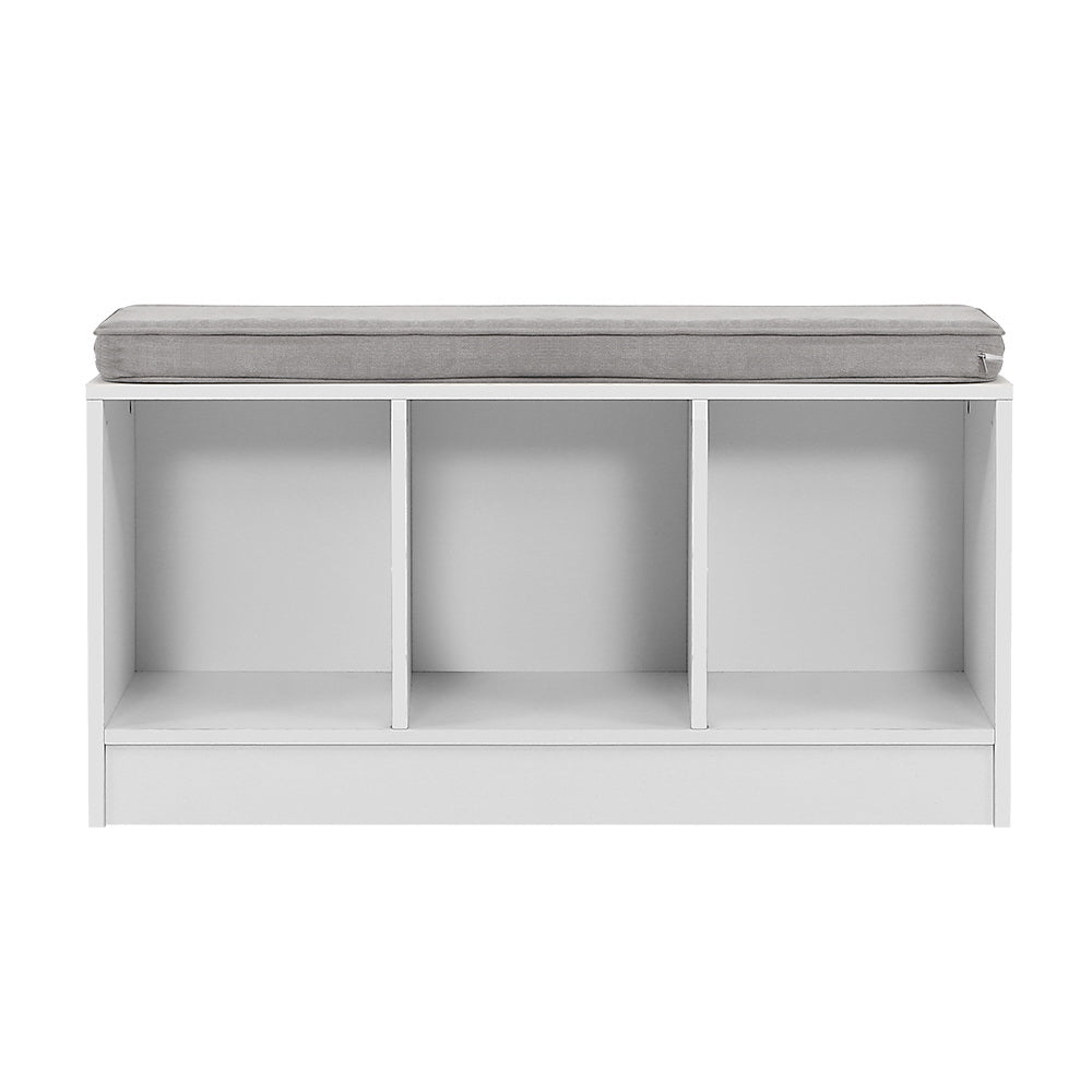 Shoe Rack Cabinet Bench White Zia