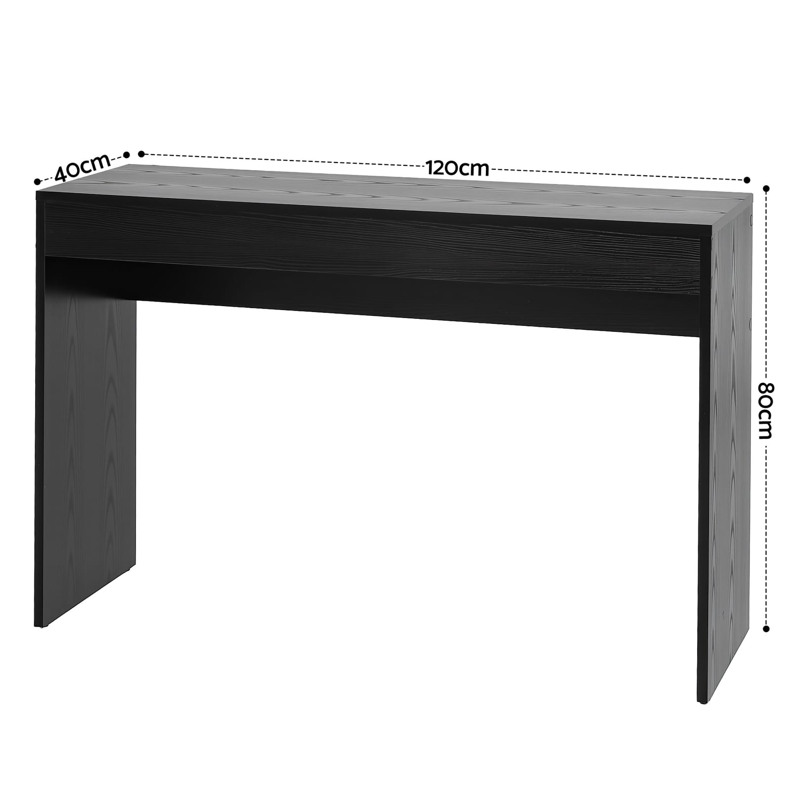 Console Table Black 120cm 120x40x80cm
