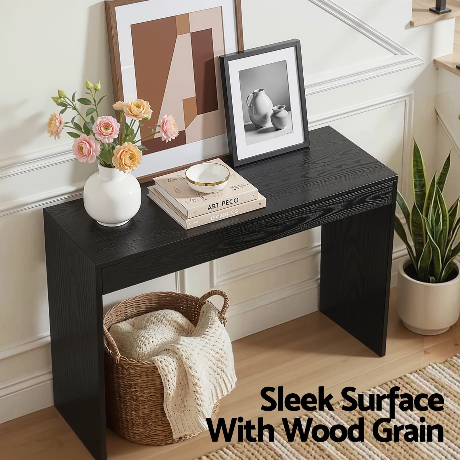 Console Table Black 120cm 120x40x80cm