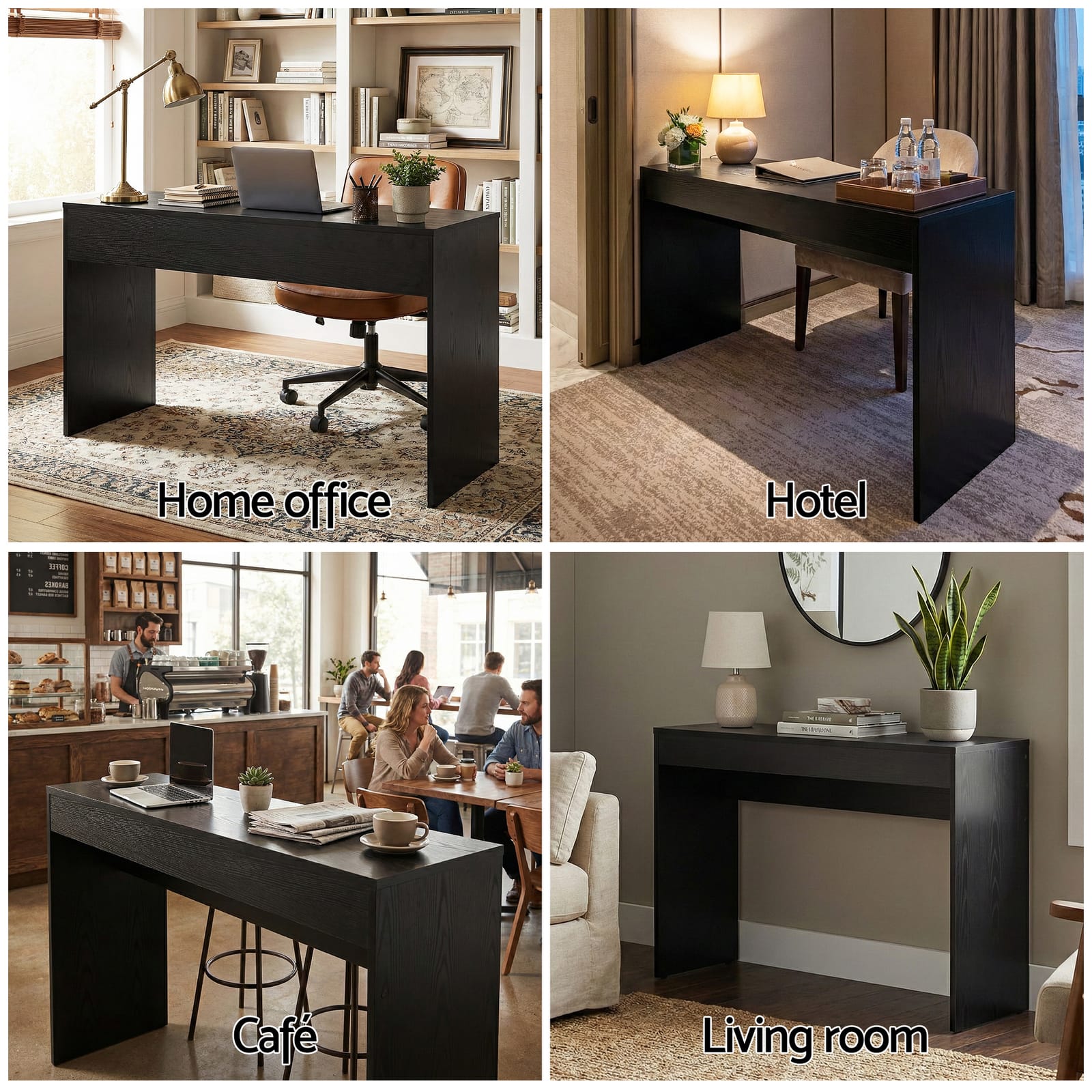Console Table Black 120cm 120x40x80cm