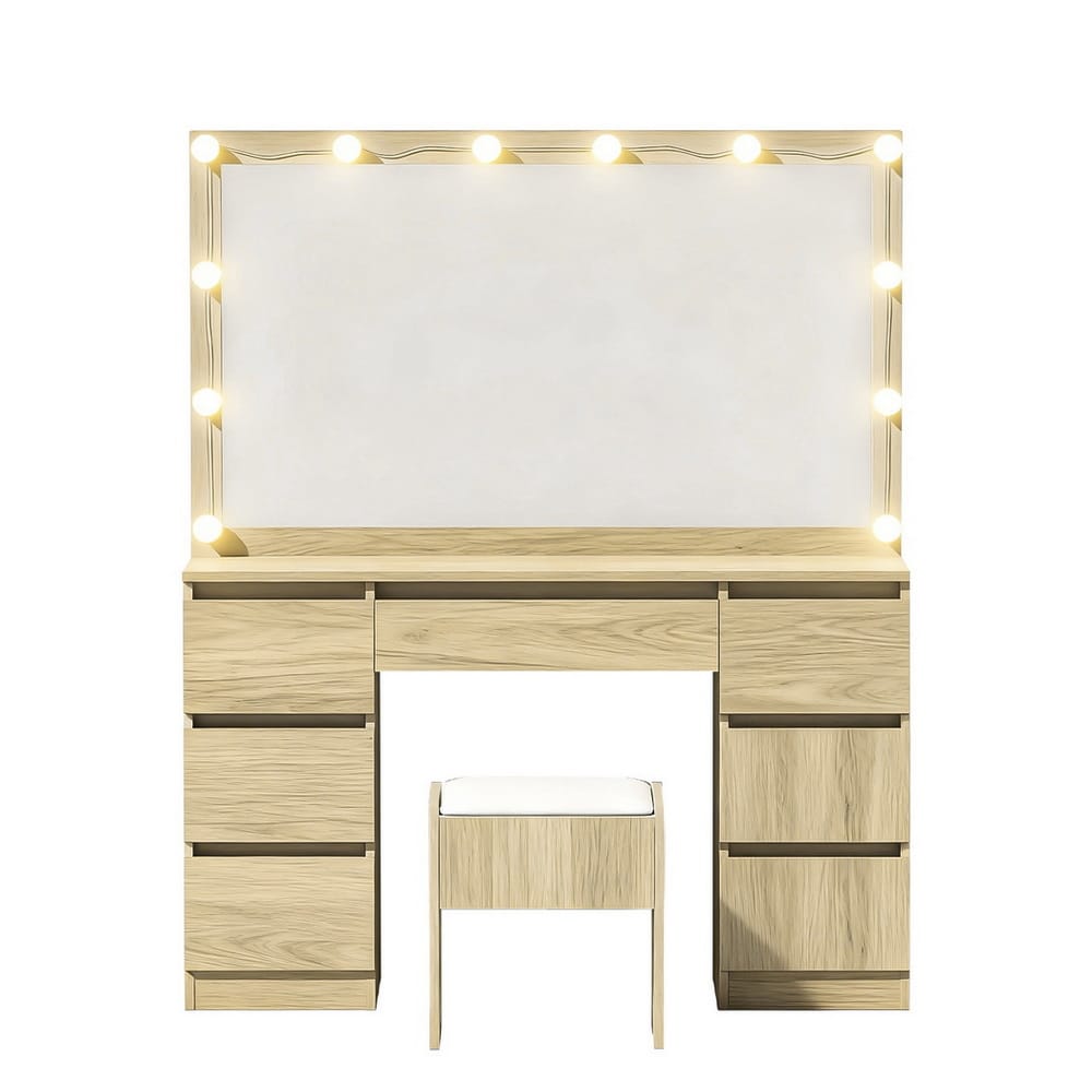 Dressing Table Vanity Set With Stool 118x39x143cm