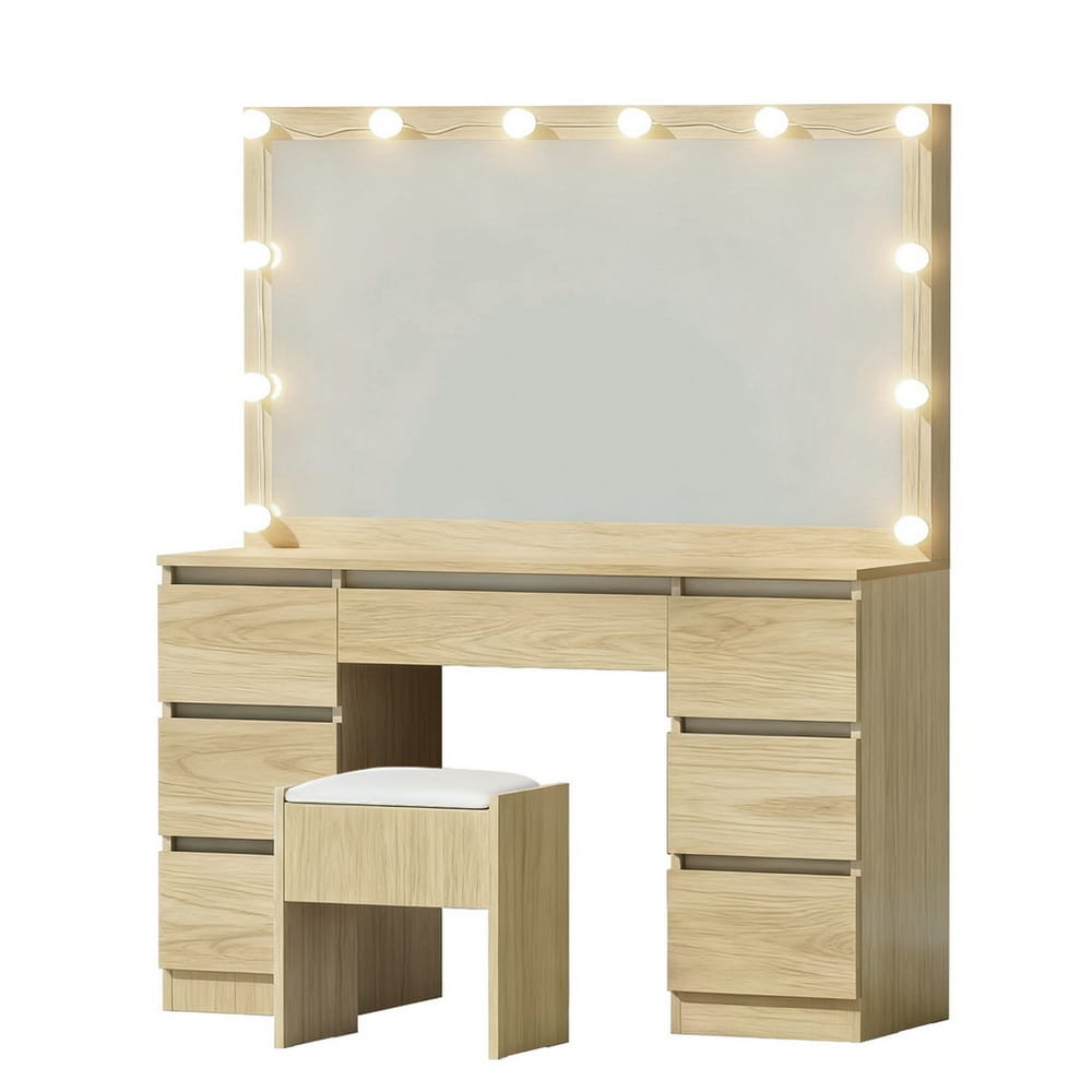 Dressing Table Vanity Set With Stool 118x39x143cm