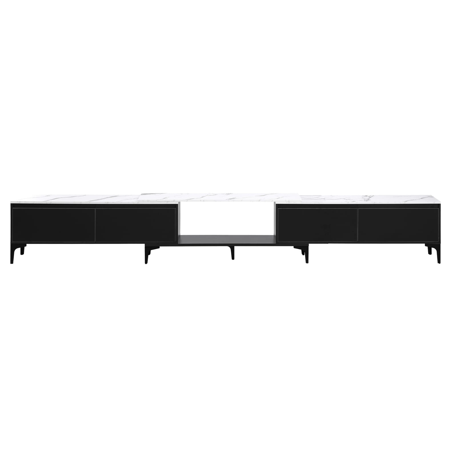 Extendable Tv Cabinet Black 340x30x47cm