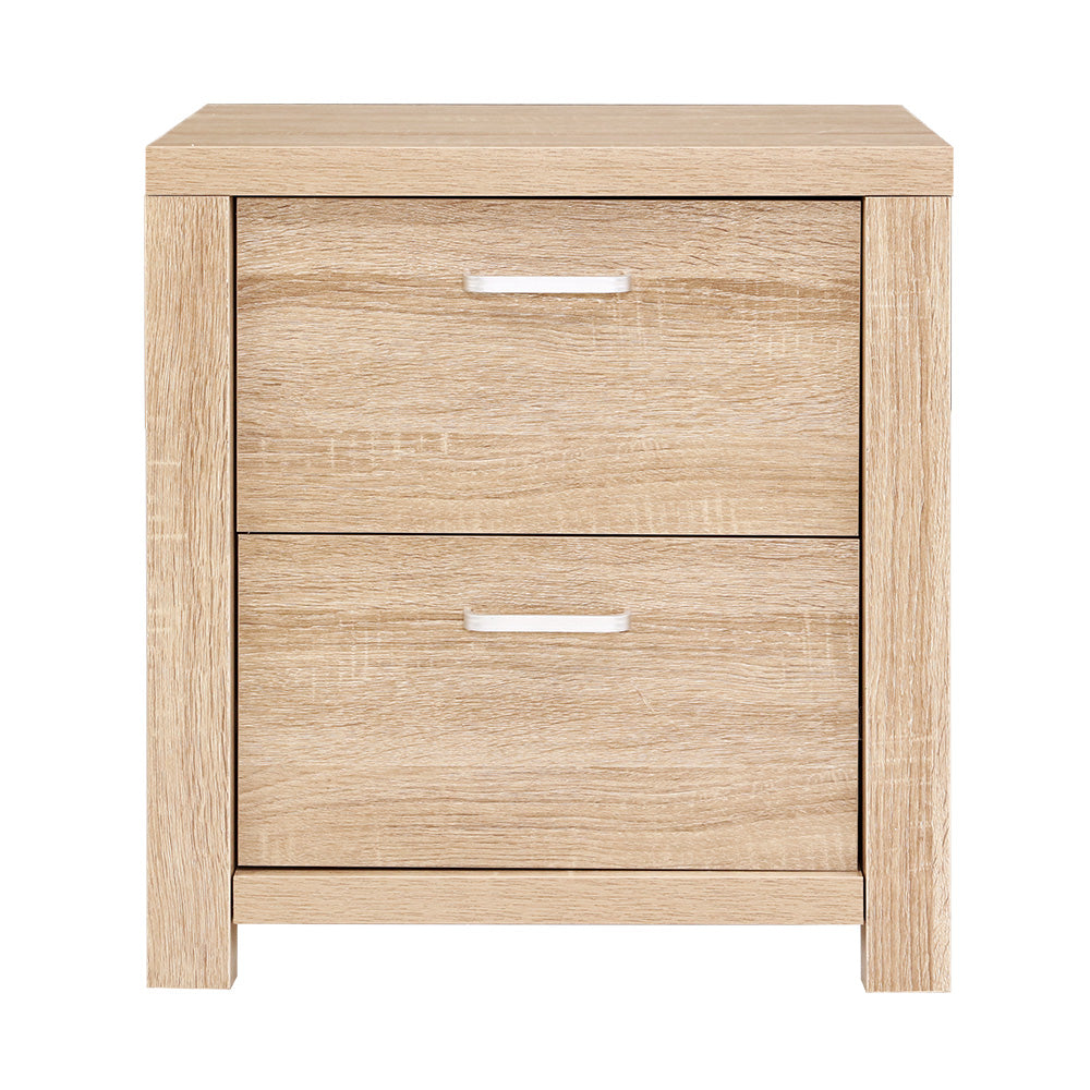 Bedside Table 2 Drawers - Maxi Pine