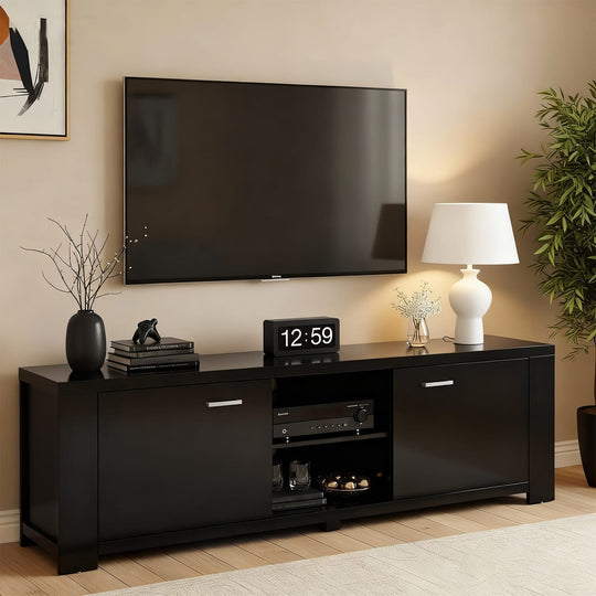 Black Tv Cabinet 160cm 160x40x45cm