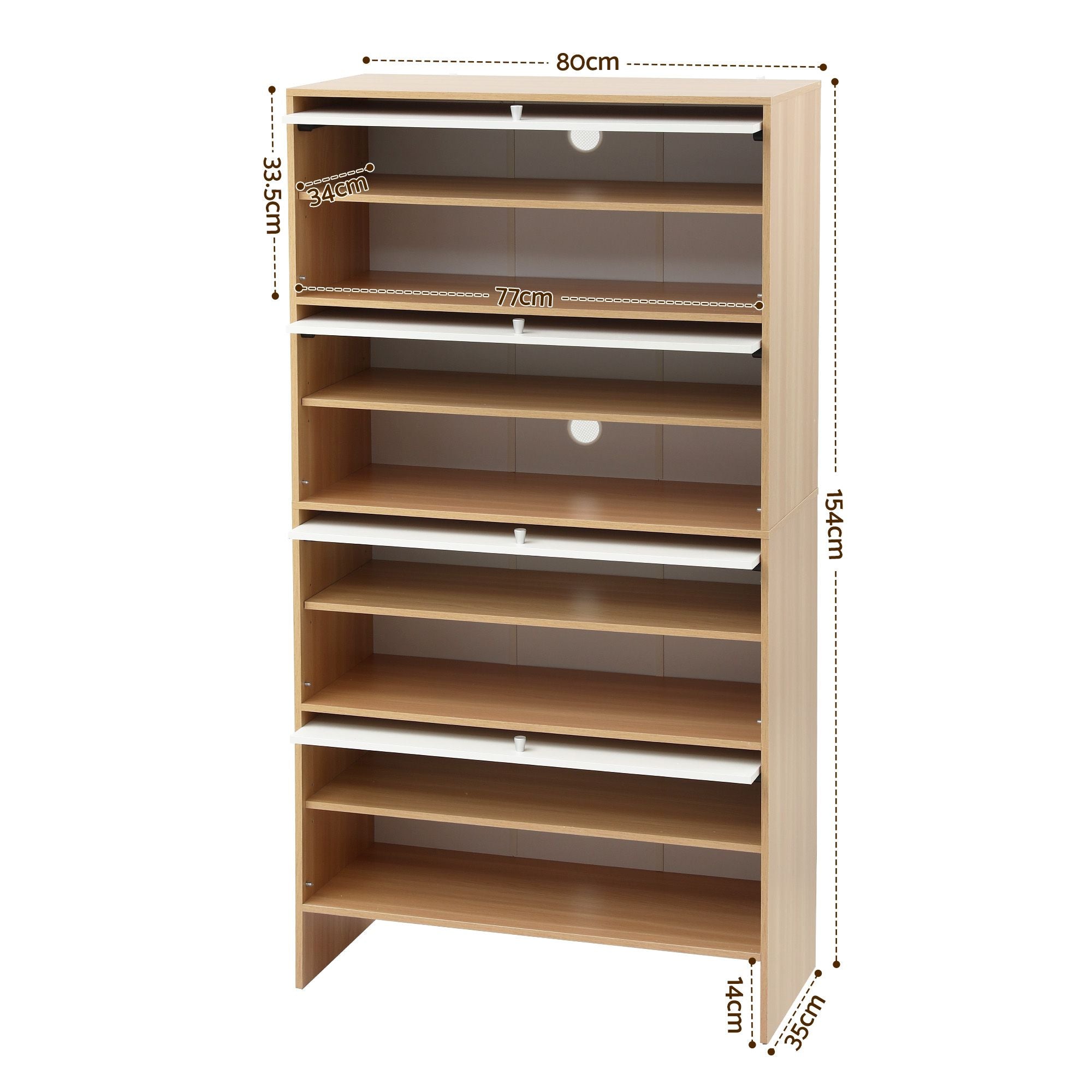 Narrow Shoe Cabinet Flip-Up Door 32 Pairs | Simpledeals