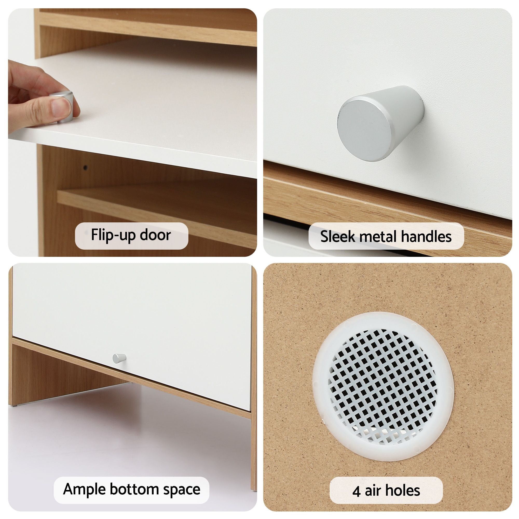 Narrow Shoe Cabinet Flip-Up Door 32 Pairs | Simpledeals
