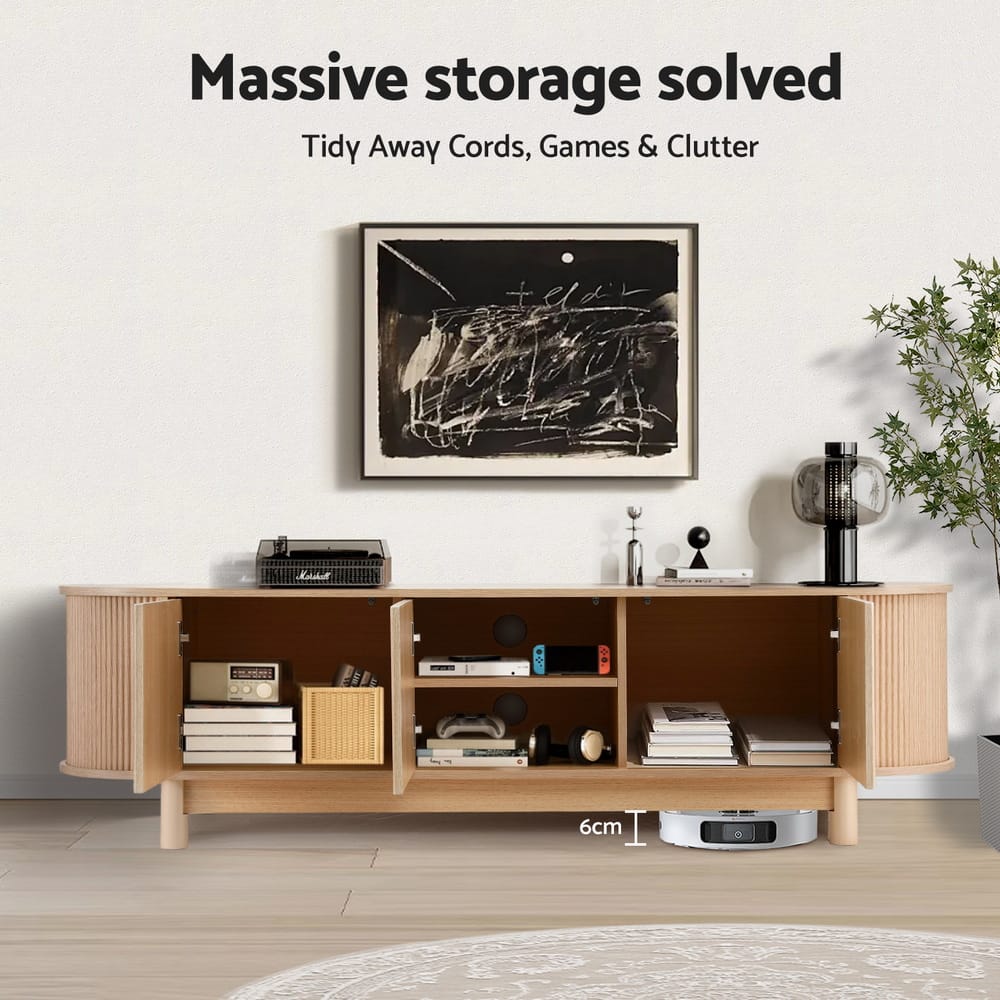 Tv Unit Storage Cabinet 160cm Oak 160x40x45cm