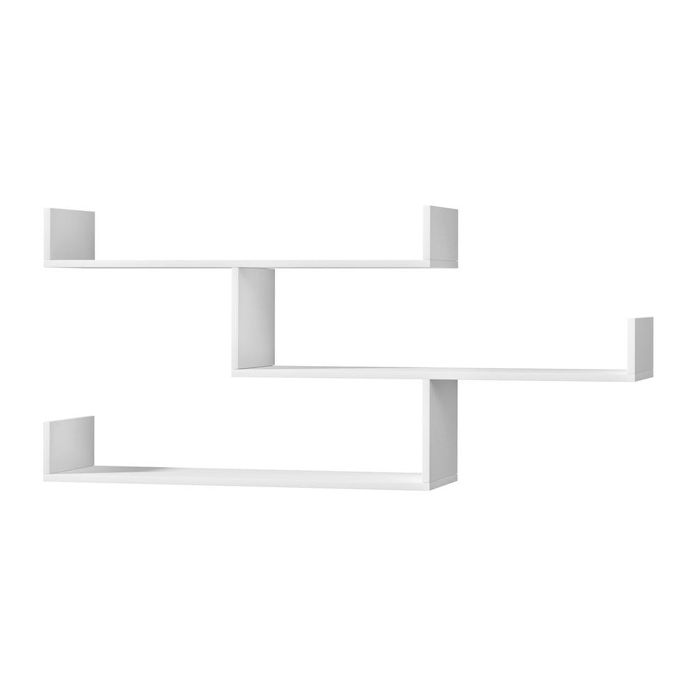 Floating Shelf White 3 Tier 120x25x55cm