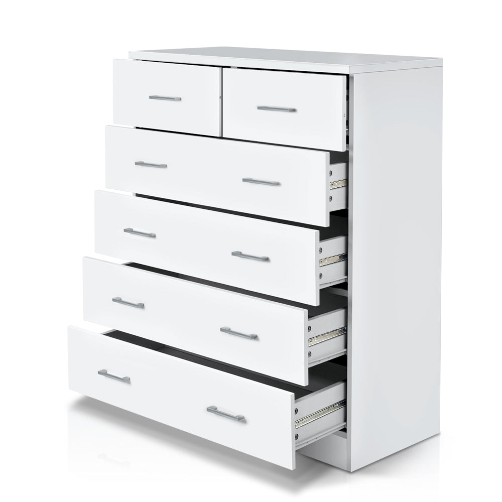 6 Chest Of Drawers - Andes White