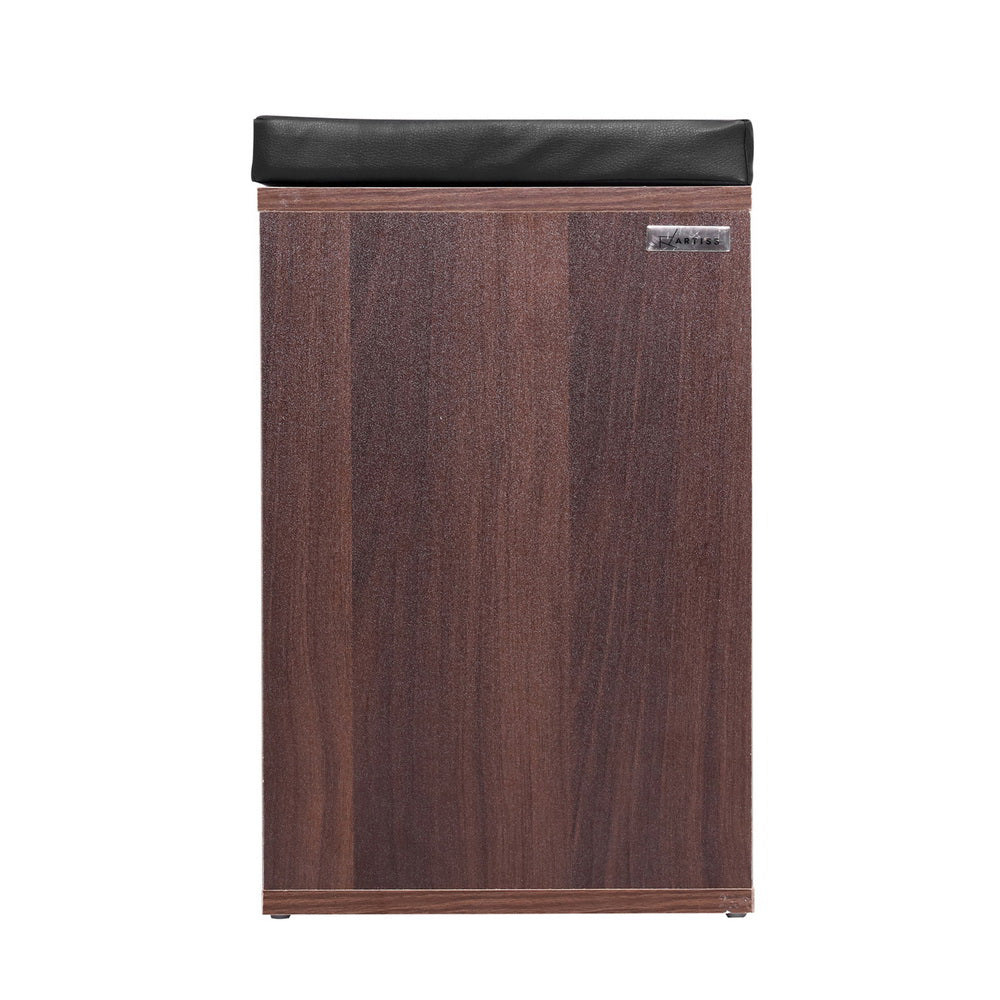 Shoe Rack Cabinet Bench 10 Cubes - Walnut